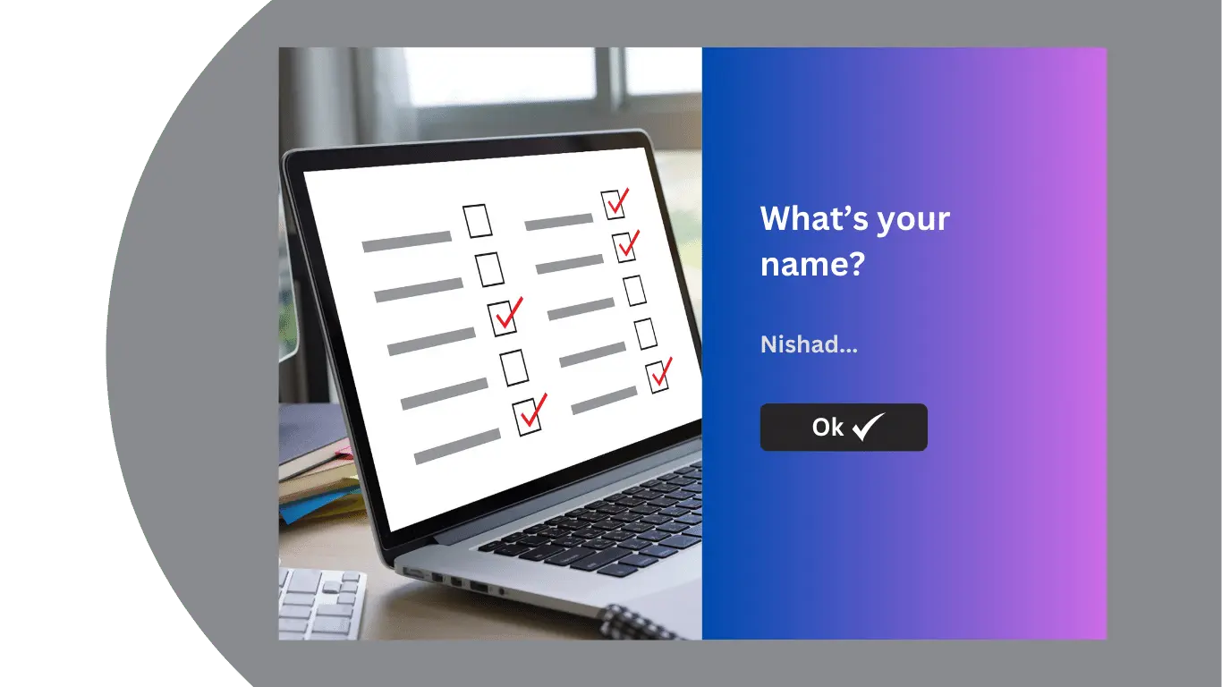 RapidoForm text question types dashboard